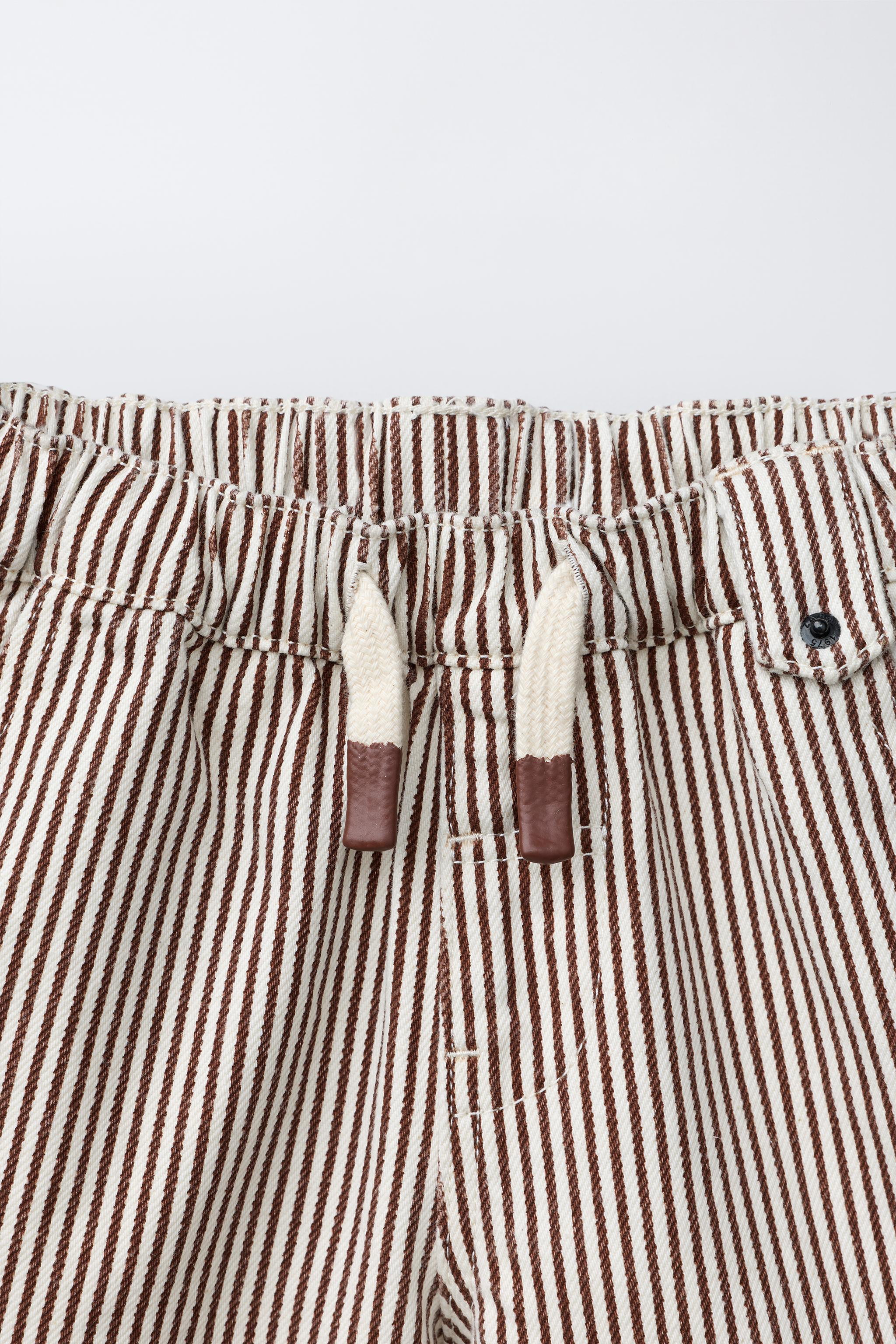 STRIPED TWILL SHORTS | Zara US