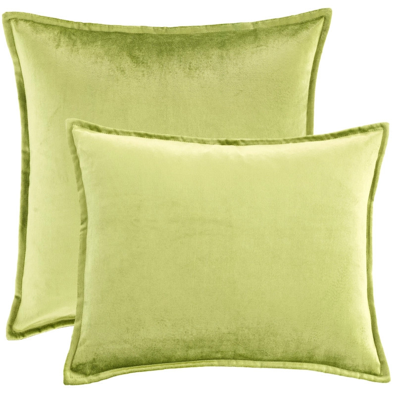 Panne Velvet Chartreuse Decorative Pillow | Annie Selke