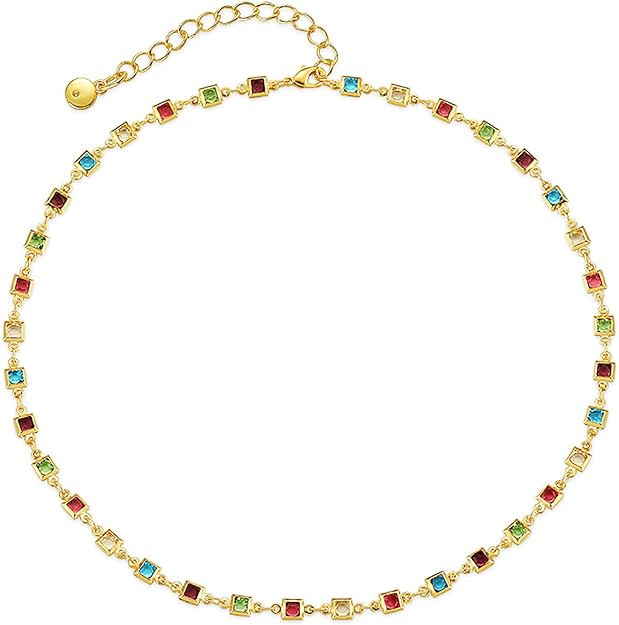 Beaded Choker Necklaces for Women 18k Gold Plated Dainty Gold Choker Necklaces for Women | Amazon (US)