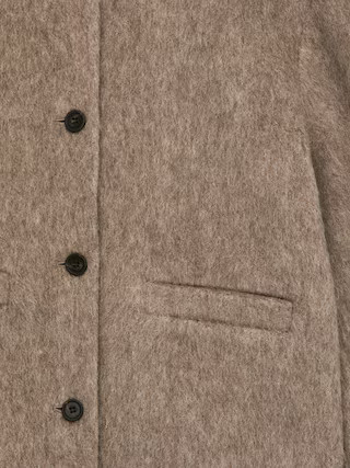 Brushed Wool-Blend Jacket – Dark Beige – Women – ARKET GB | Arket UK