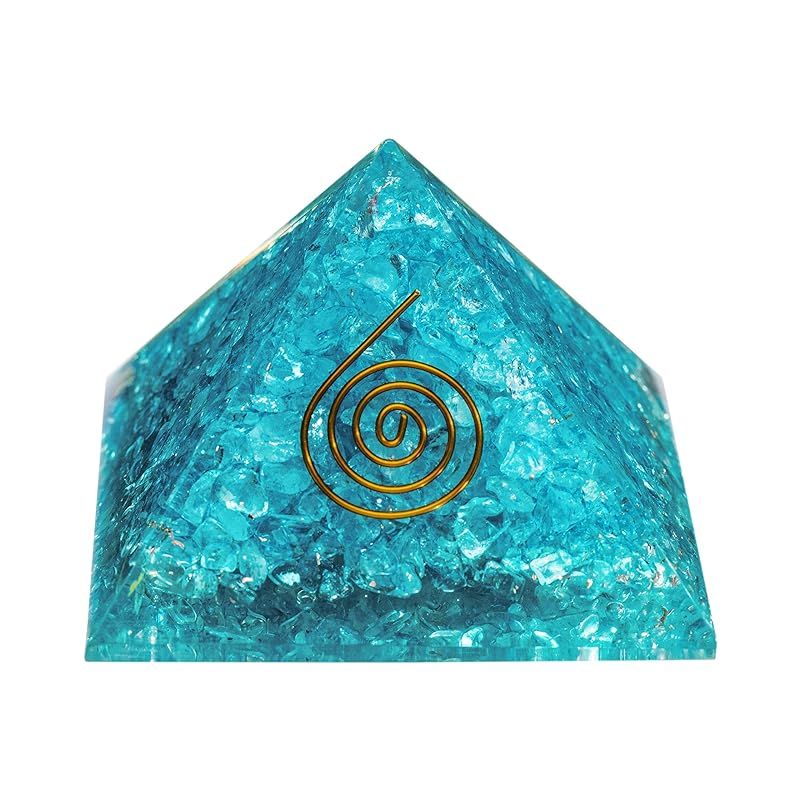 PURA ESPRIT Orgone Pyramid Aquamarine Crystals – Positive Energy Orgonite Pyramid Crystals for ... | Amazon (US)