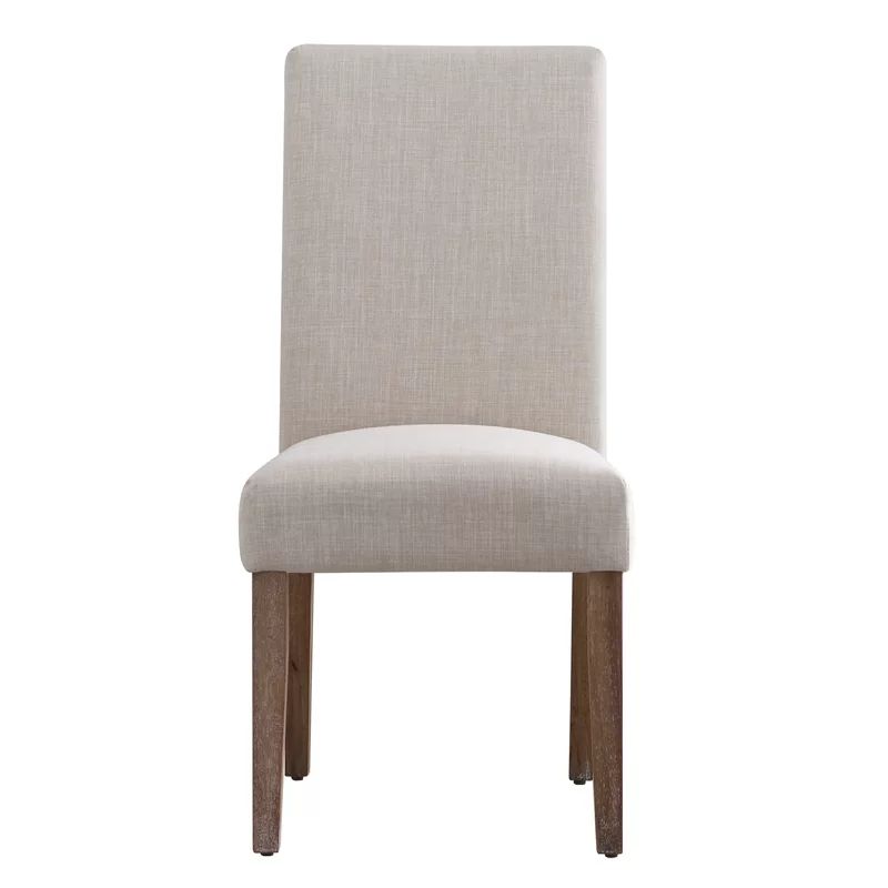 Abbate Linen Upholstered Dining Chair in Light Beige | Wayfair North America