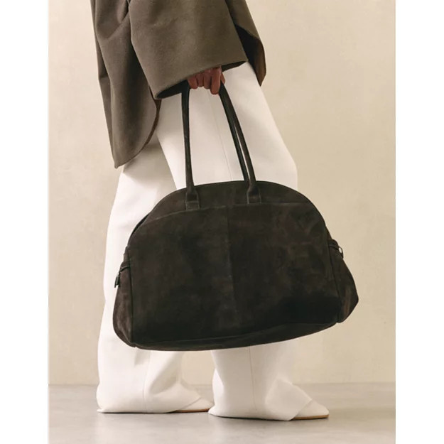 Suede Bowling Bag | The White Company UK & ROW