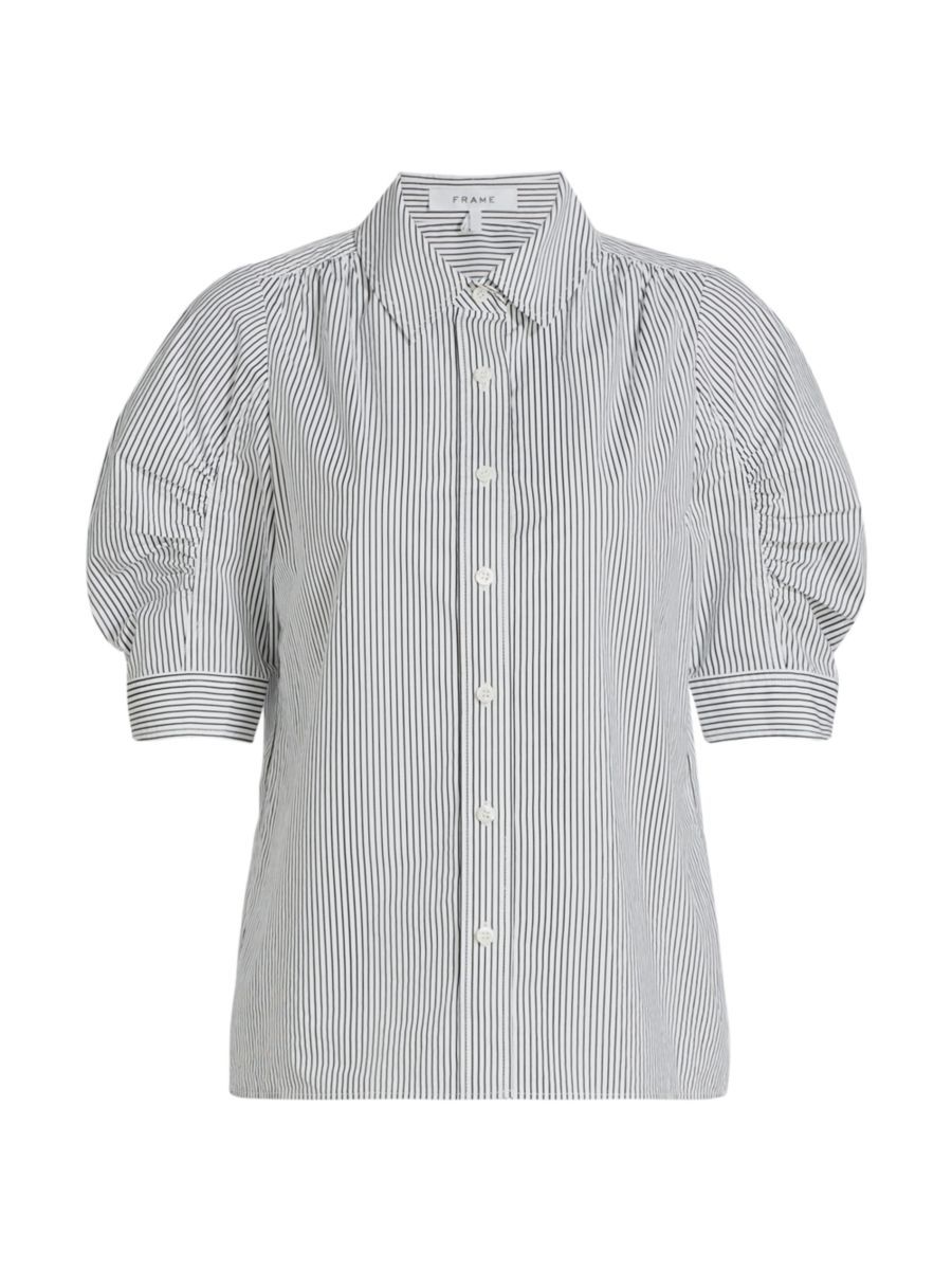 Stripe Cotton Button-Front Shirt | Saks Fifth Avenue