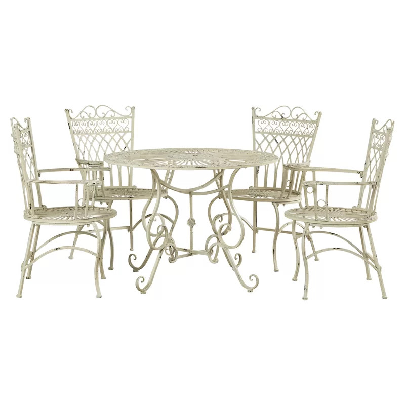 Akeyra 4 - Person Round Outdoor Dining Set | Wayfair North America