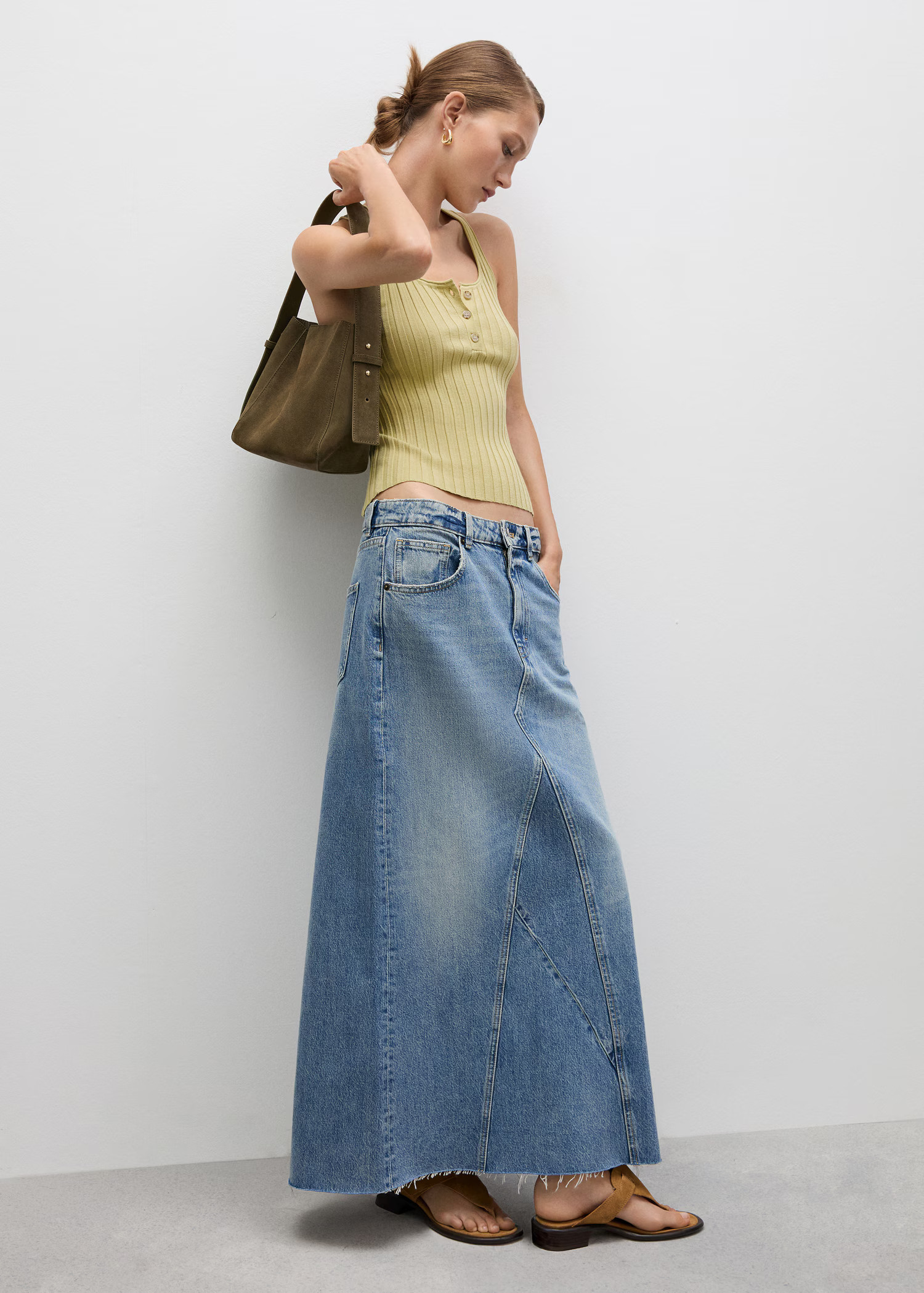 Suede shoulder bag - Woman | MANGO USA | MANGO (US)