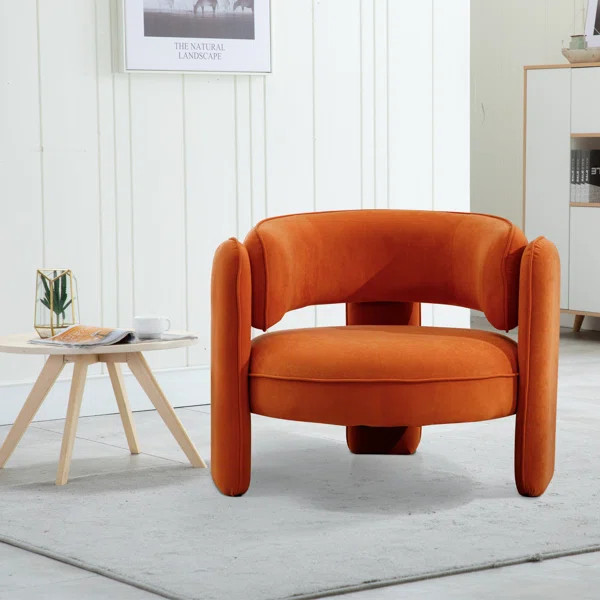 Aylia 35.8"Wide Super Soft Wide 3-Legs Upholstered Accent Chair | Wayfair North America