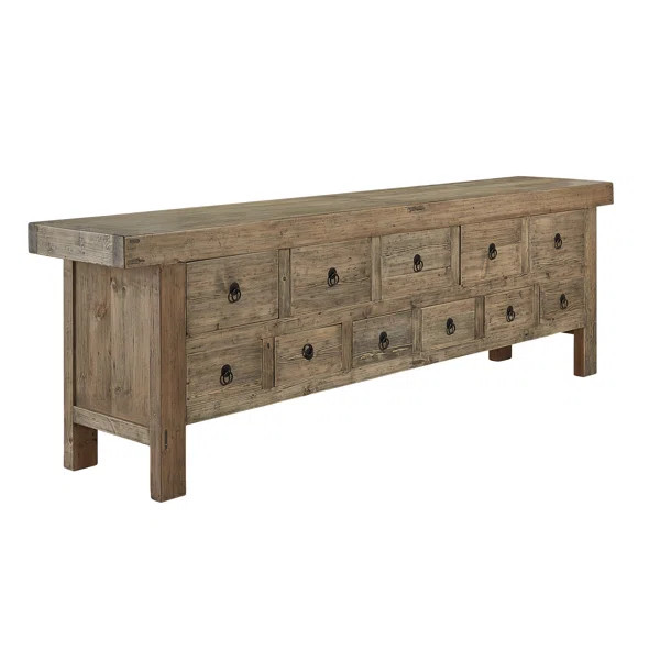 11 Drawer 114'' W Solid Wood Dresser | Wayfair North America