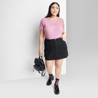 Women's Mid-Rise Chino Cargo Mini Skirt - Wild Fable™ | Target