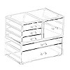2 PCS Clear Stackable Makeup Storage 4 Drawers Bathroom Storage Organizer Acrylic Drawers Organiz... | Amazon (US)