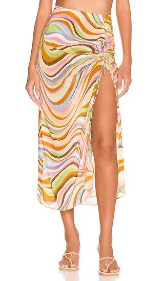 Palma Midi Skirt in Nova Multi Swirl | Revolve Clothing (Global)
