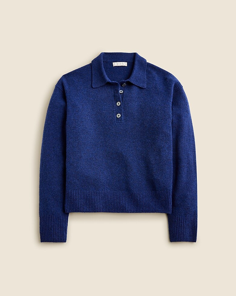 Long-sleeve sweater-polo in Supersoft yarn | J. Crew US