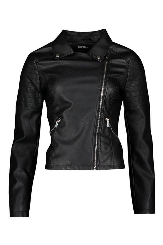 Faux Leather Biker Jacket | Boohoo.com (US & CA)