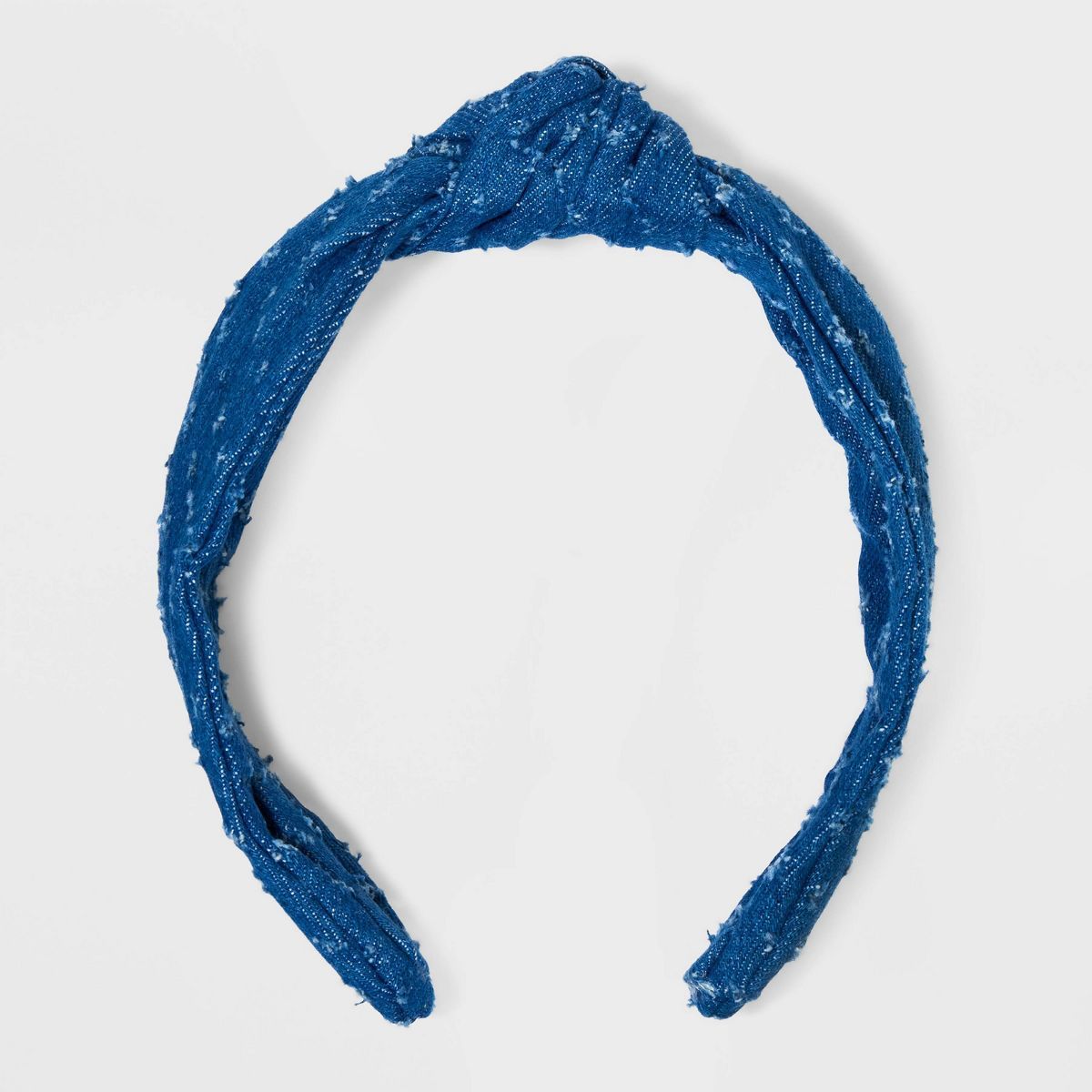 Distressed Denim Top Knot Headband - Universal Thread™ Blue Denim | Target