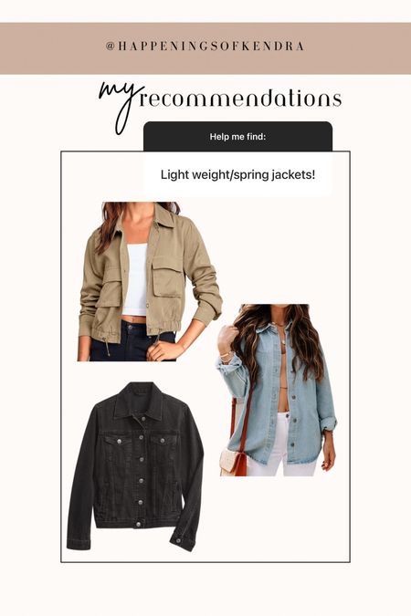Some lightweight jackets/shackets for spring 

#LTKSeasonal #LTKunder50 #LTKstyletip