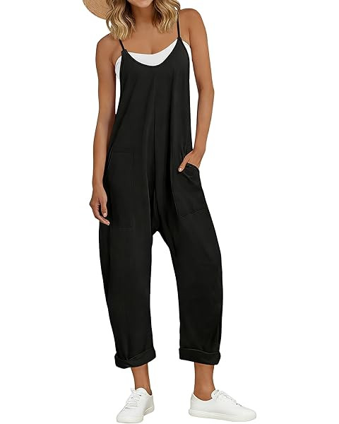 AUTOMET Jumpsuits for Women Casual Summer Outfits Rompers Comfy Beach Vacation Trendy Overalls Ju... | Amazon (US)