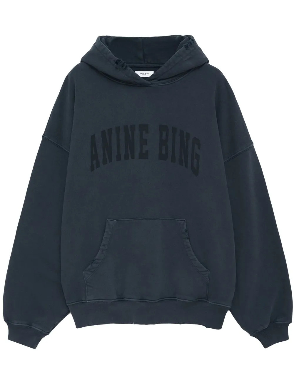 ANINE BING Harvey logo-print Cotton Hoodie  - Farfetch | Farfetch Global