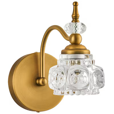 CO-Z 9.8-in 1-Light Brushed Brass LED Vintage Vanity Light | Lowe's