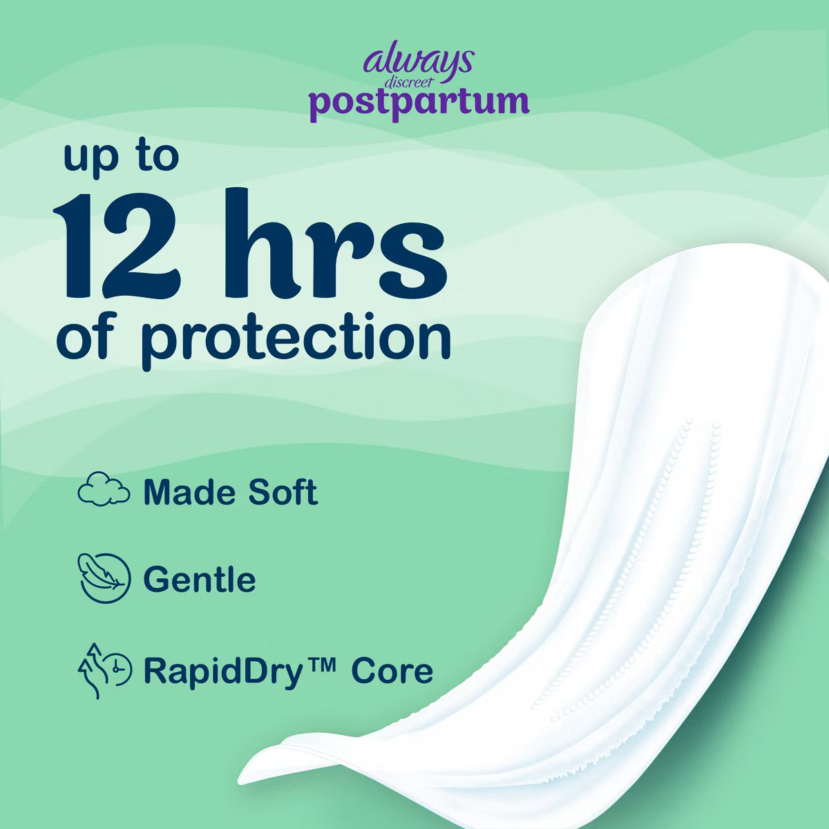 Always Discreet Postpartum Moderate Maxi Pad - 57ct | Target