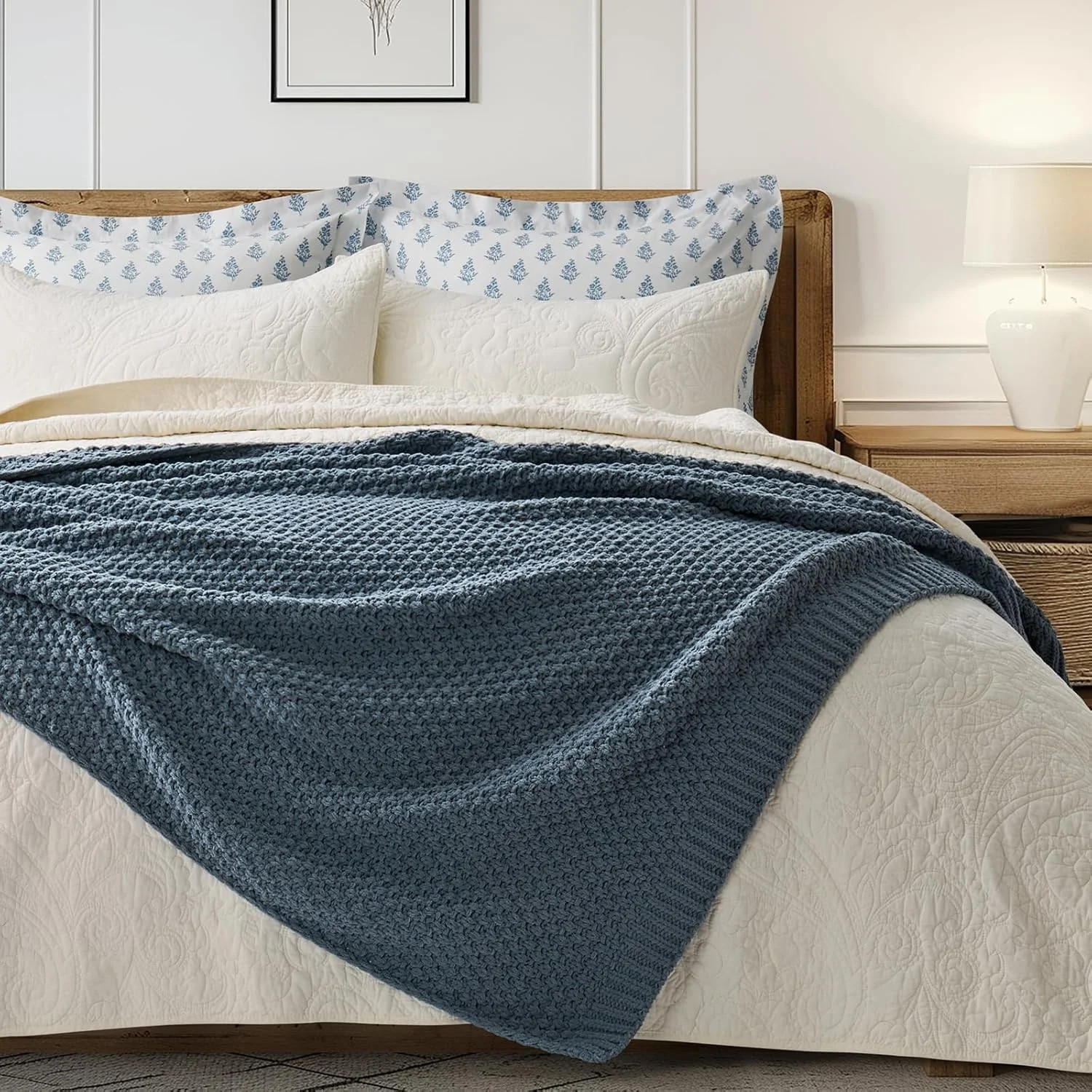 Chunky Chenille Knit Throw Blanket | Birch Lane