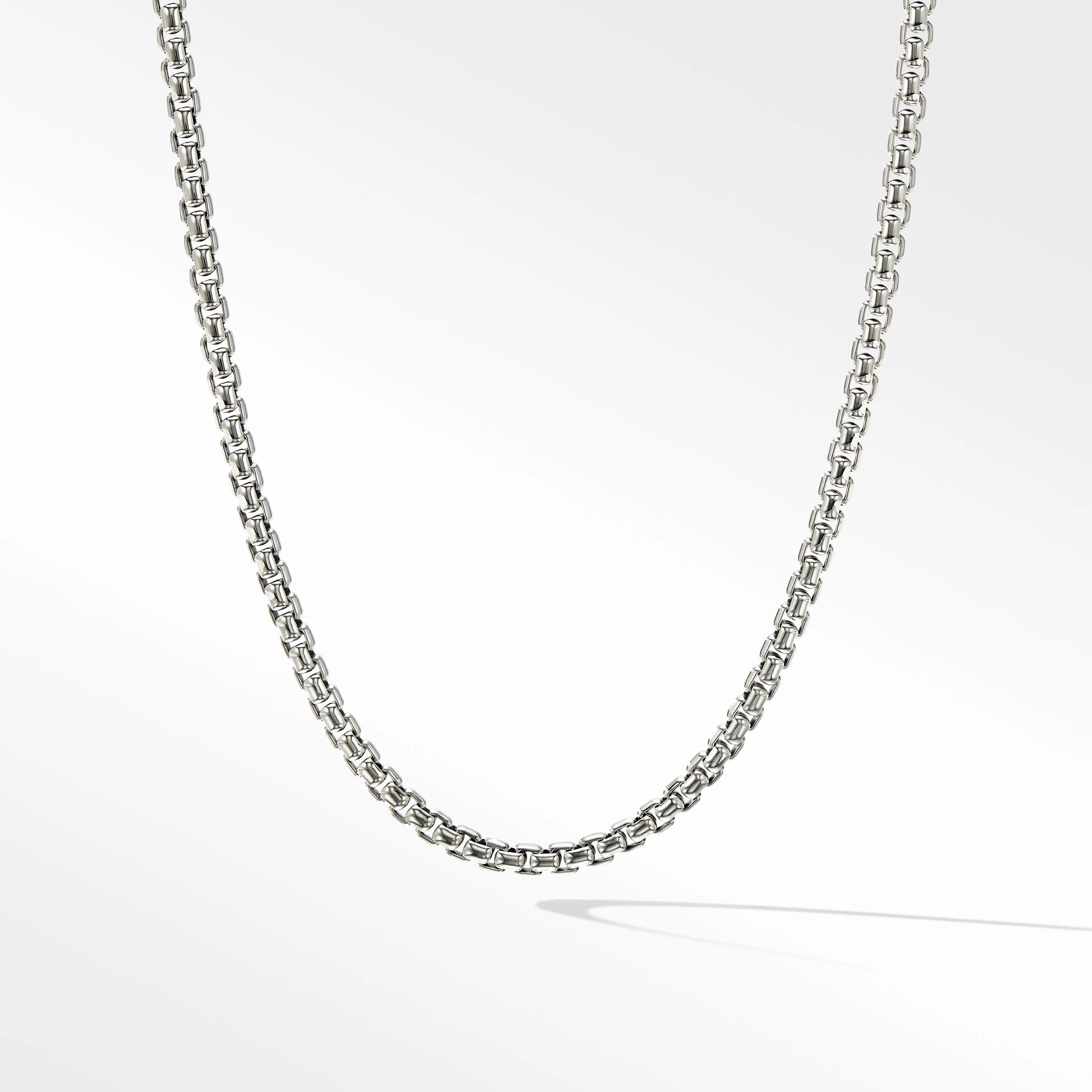 Box Chain Necklace in Sterling Silver with 14K Yellow Gold Accent, 3.6mm | David Yurman
