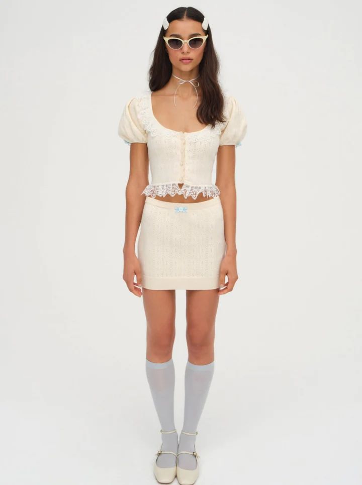 Daniela Knit Mini Skirt | For Love & Lemons