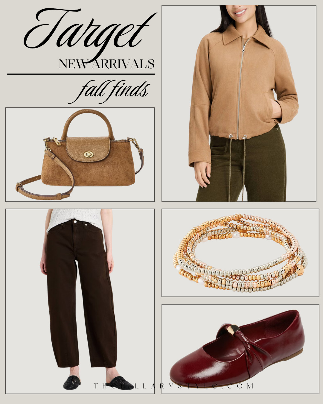 Target Fall Fashion Finds in the Season’s Must-Have Colors

Target’s newest fall fashion arrivals are making a strong case for rich, earthy color this season. Think chocolate brown denim, camel jackets, suede-look handbags, burgundy Mary Janes, and elevated everyday accessories that make transitioning into fall effortless. Save these affordable Target fashion finds for building a polished fall wardrobe on a budget.

#TargetStyle #TargetFashion #TargetFinds #TargetNewArrivals #FallFashion #FallOutfits #FallStyle #TransitionalStyle #AffordableFashion #ChocolateBrown #BurgundyTrend #SuedeStyle #MaryJanes #FallShoes #CapsuleWardrobe #EverydayStyle #LTKFashion #LTKFinds #PinterestFashion #TheHillaryStyle 

 

#LTKootd #LTKSeasonal #LTKOver40