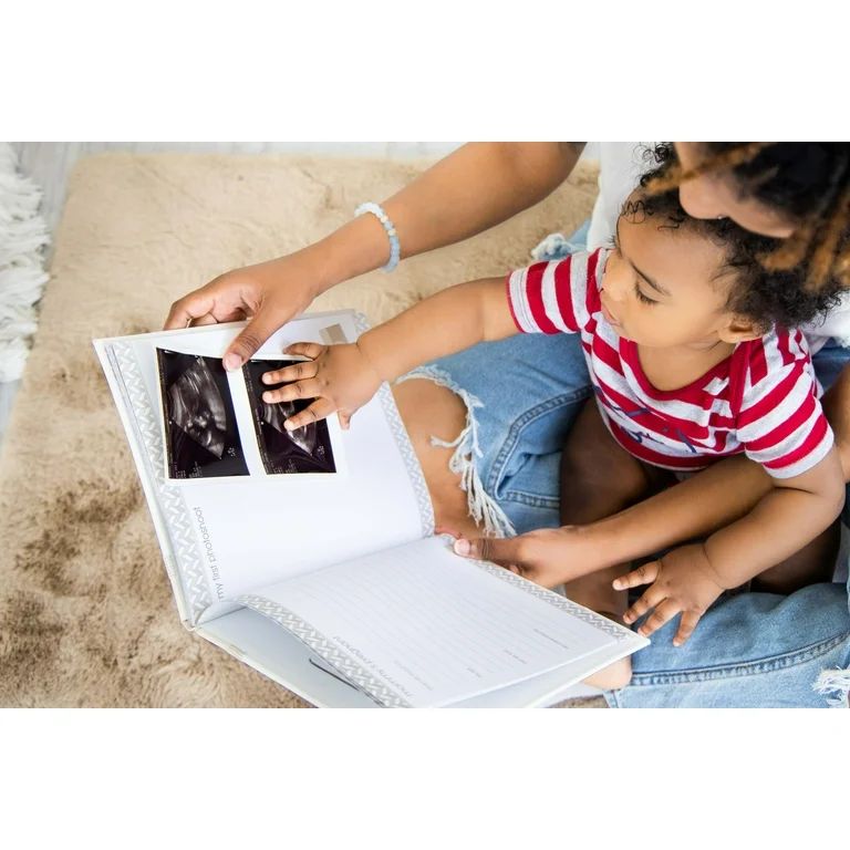 Pearhead Classic Baby Book with Clean-Touch Ink Pad for Handprint or Footprint, Ivory | Walmart (US)