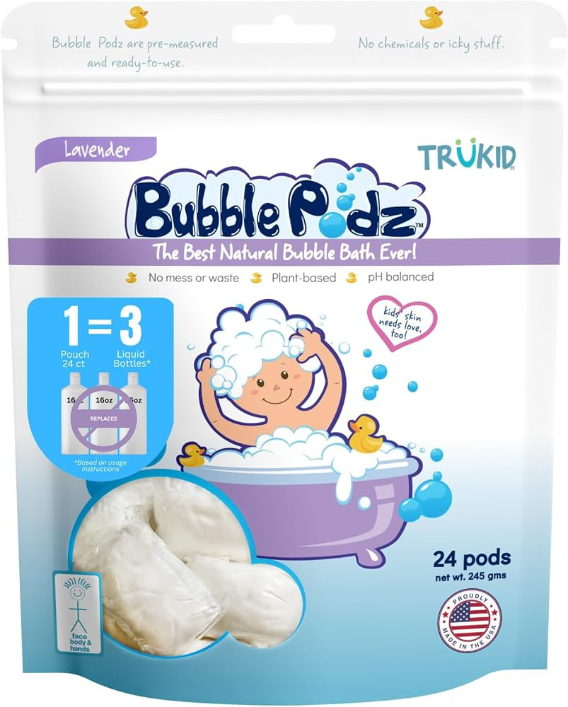 TruKid Bubble Podz Bubble Bath for Baby & Kids, Gentle Refreshing Bath Bomb for Sensitive Skin, p... | Amazon (US)