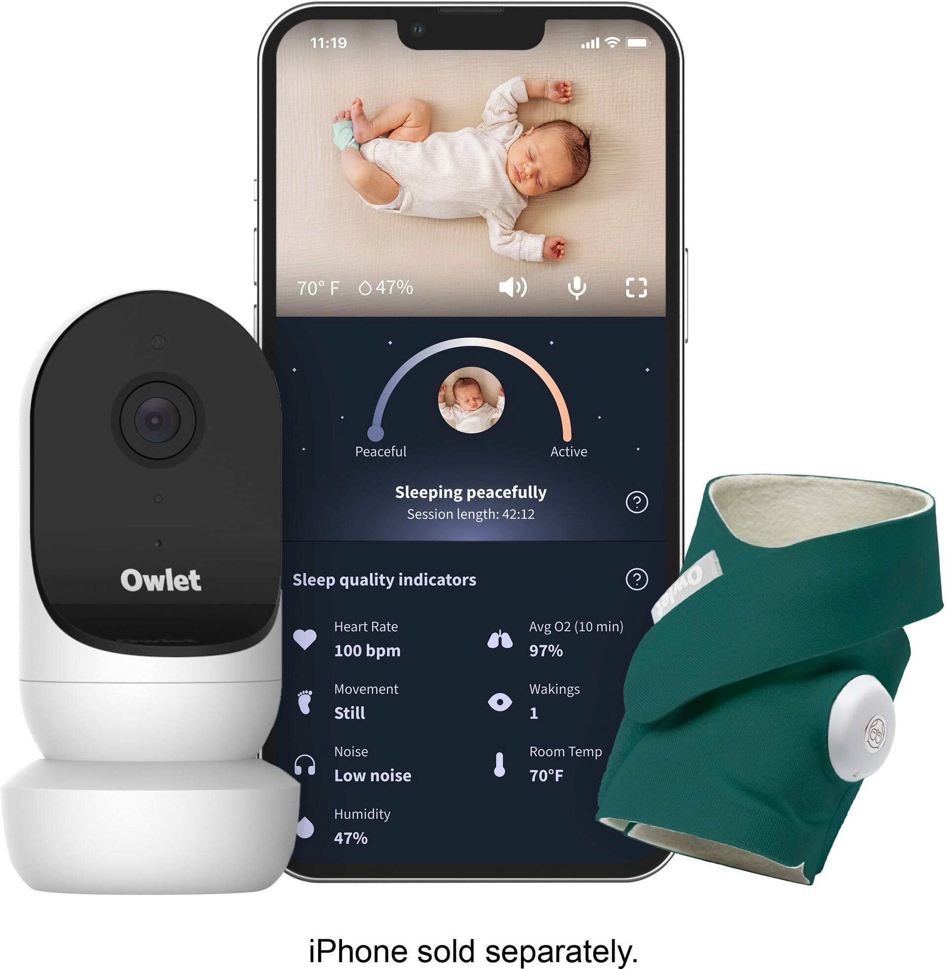 Owlet Dream Duo 2 Deep Sea Green PS04N55BBK - Best Buy | Best Buy U.S.