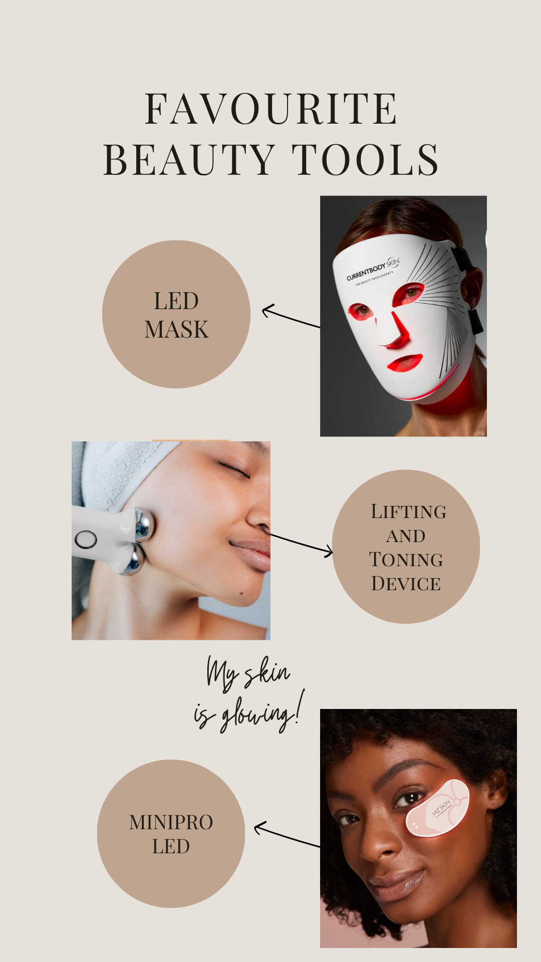 LED Mask, Lifting Device, Toning Device, Face Mask, LED Therapy, Minipro LED, Eye Patches, Luxury Skincare, Morning Routine, Autumn Skincare