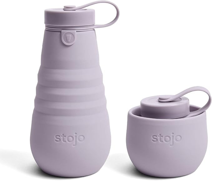 STOJO Collapsible Bottle | Reusable & Leakproof Travel Water Bottle, 20oz / 592ml | Amazon (US)