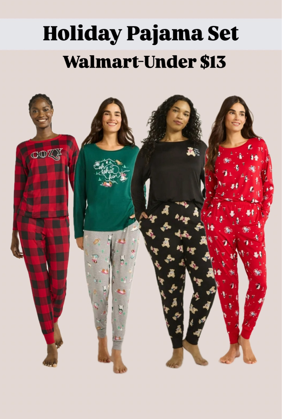 Holiday pajama set. My fav! I get these every year. Soooo soft! I get the small.

#walmartpartner 
#walmartfashion
@walmartfashion

Christmas pajamas, gift for her, holiday gift guide.

#LTKFindsUnder50 #LTKSeasonal #LTKHoliday