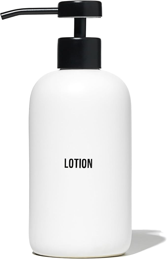 Public Goods Ceramic Lotion Dispenser Pump for Bathroom | Hand & Body Lotion Refill Bottle | Made... | Amazon (US)