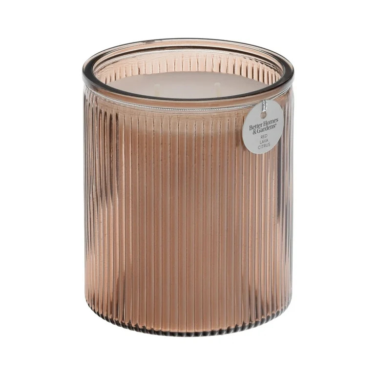 Better Homes & Gardens Red Lava Citrus Scented 2-Wick 17.1oz Ribbed Jar Candle | Walmart (US)