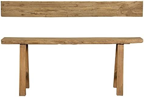 Lily’s Living Weathered Natural Wood Outdoor Long Noodle, Entryway Hallway Patio Seating (Size ... | Amazon (US)