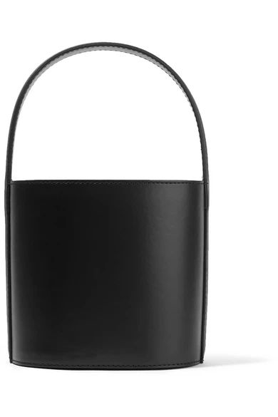 STAUD - Bissett Leather Bucket Bag - Black | NET-A-PORTER (US)