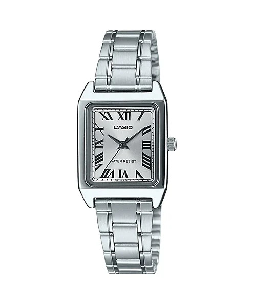 Casio Women's Stainless Steel Bracelet Watch SILVER ROMAN DIAL LTP-V007D-7B | Walmart (US)