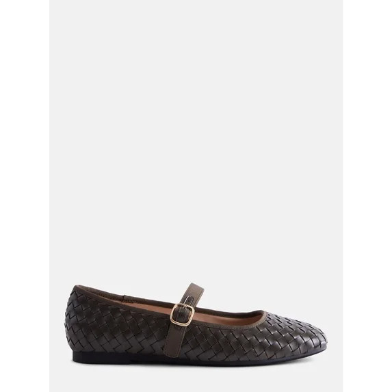 Scenario Women's Woven Mary Jane Flats | Walmart (US)