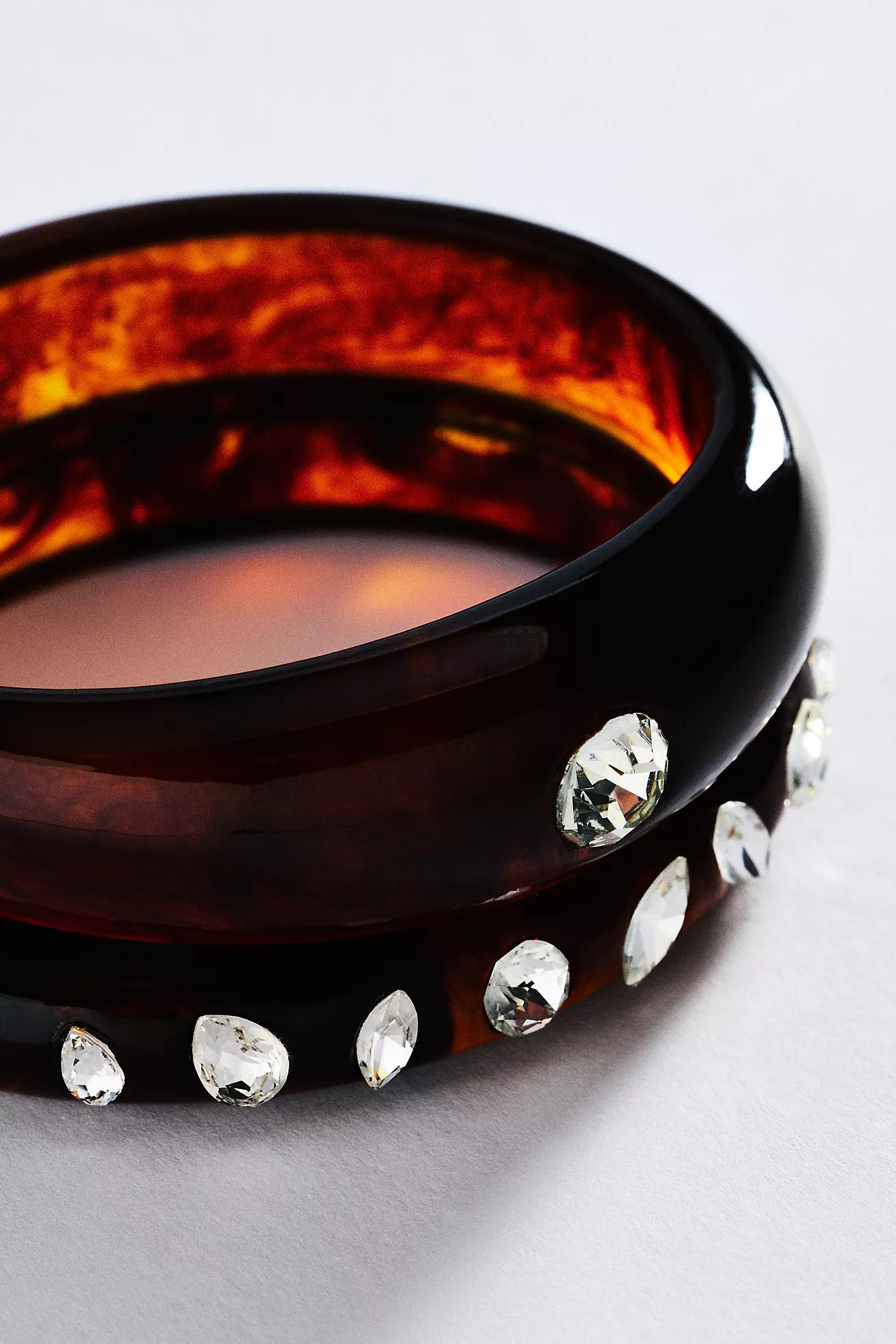 Tortoise Encrusted Bangles, Set of 2 | Anthropologie (US)