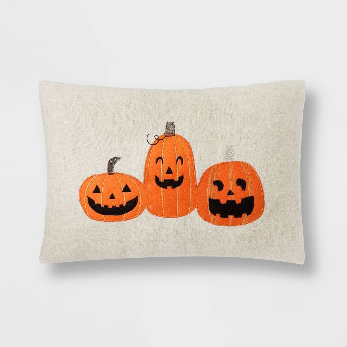 Three Pumpkin Lumbar Halloween Throw Pillow - Hyde & EEK! Boutique™ | Target
