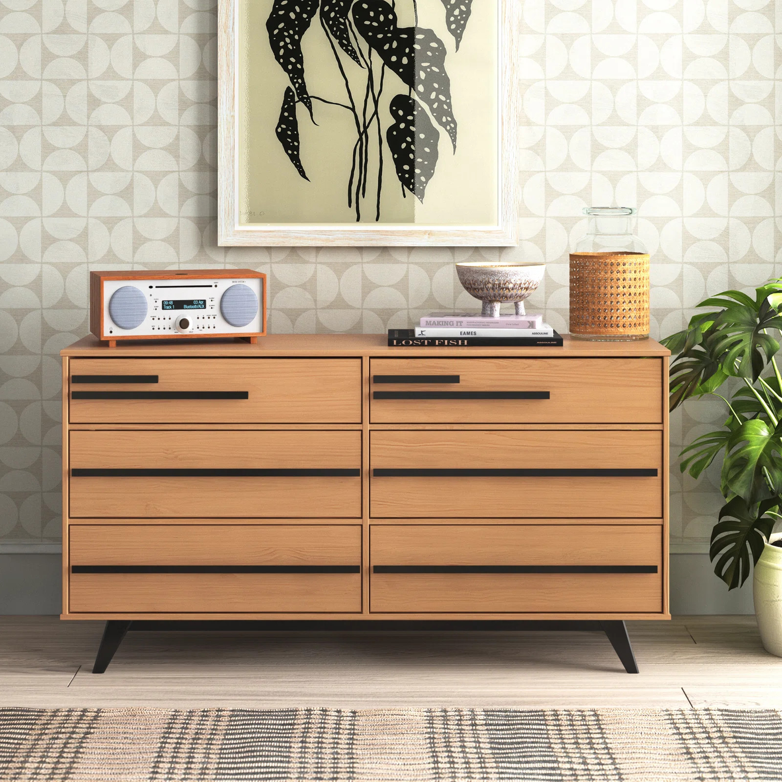 Amiliya Modern Solid Wood Detailed 6-Drawer Dresser | Wayfair North America
