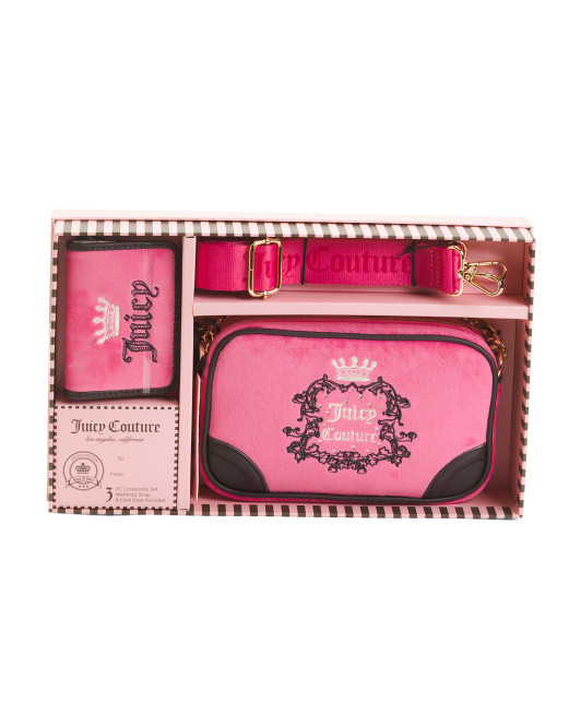 3pc Slim Velour Camera Crossbody Set | TJ Maxx