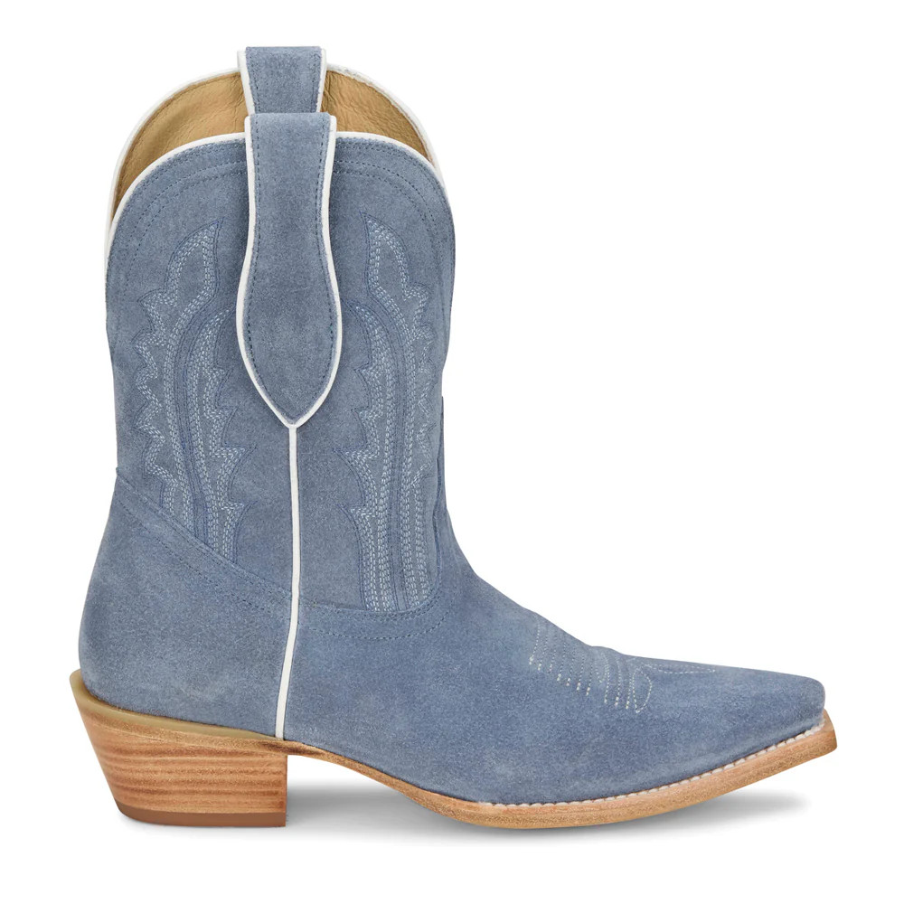 Shop Blue Womens Tony Lama Lea Embroidered Snip Toe Cowboy Boots | Shoebacca