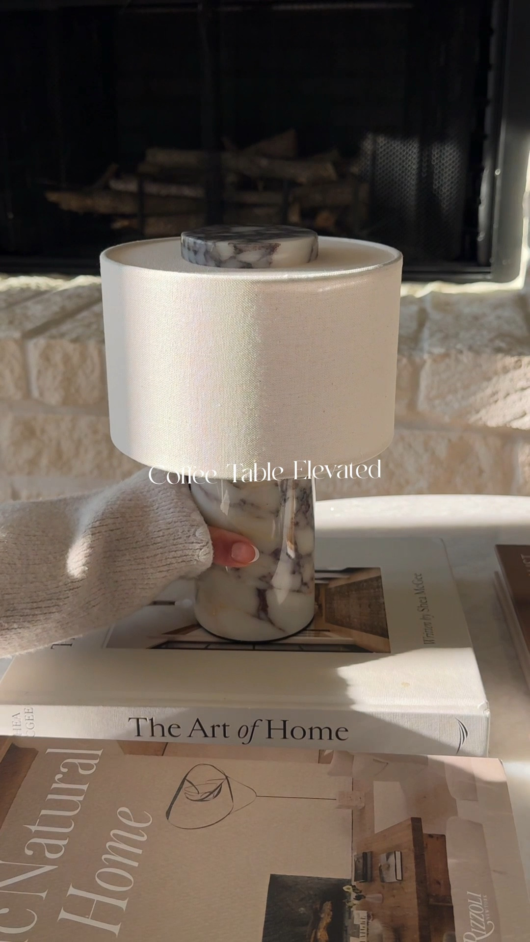 Marble rechargeable lamp, coffee table, and all my  decor linked here! 

#rechargeablelamps #coffeetabledecor #coffeetablestyling 

#LTKHome