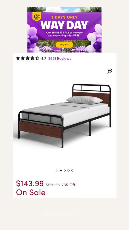 Way Day is here! We have this bed in my son’s room and we’ve been pleased with the quality! We paid $30 more than the current price. The wood is faux but the frame is really sturdy 

#LTKSaleAlert #LTKxWayDay #LTKHome