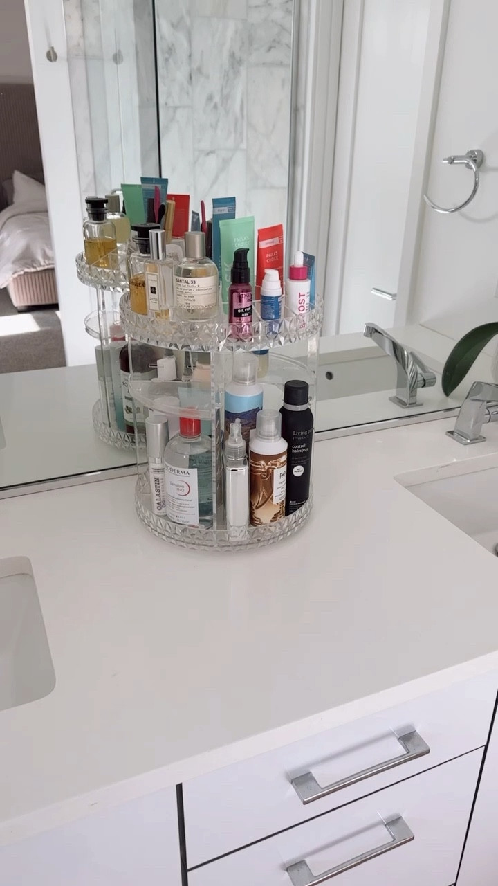 Bathroom countertop organizer 

.
.
.
.
.

Clear acrylic lazy Susan perfume organizer makeup organizer bathroom organization vanity organizer 

#LTKunder100 #LTKunder50 #LTKhome