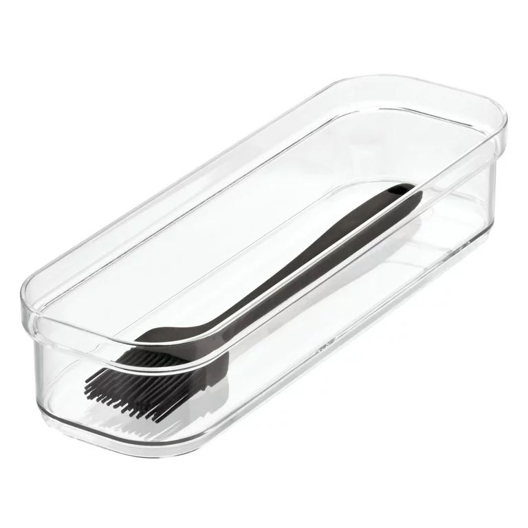 iDesign Clear Plastic Kitchen Drawer Organizer, 3.25" x 10" x 2" | Walmart (US)
