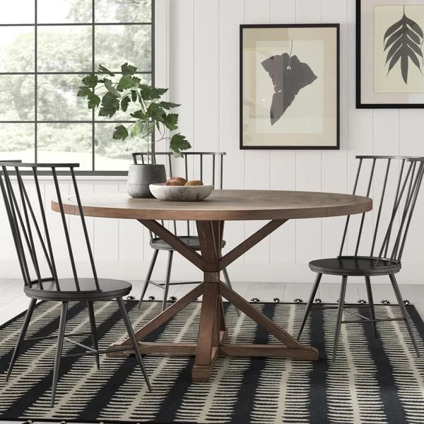Aron Pine Solid Wood Pedestal Dining Table | Wayfair North America
