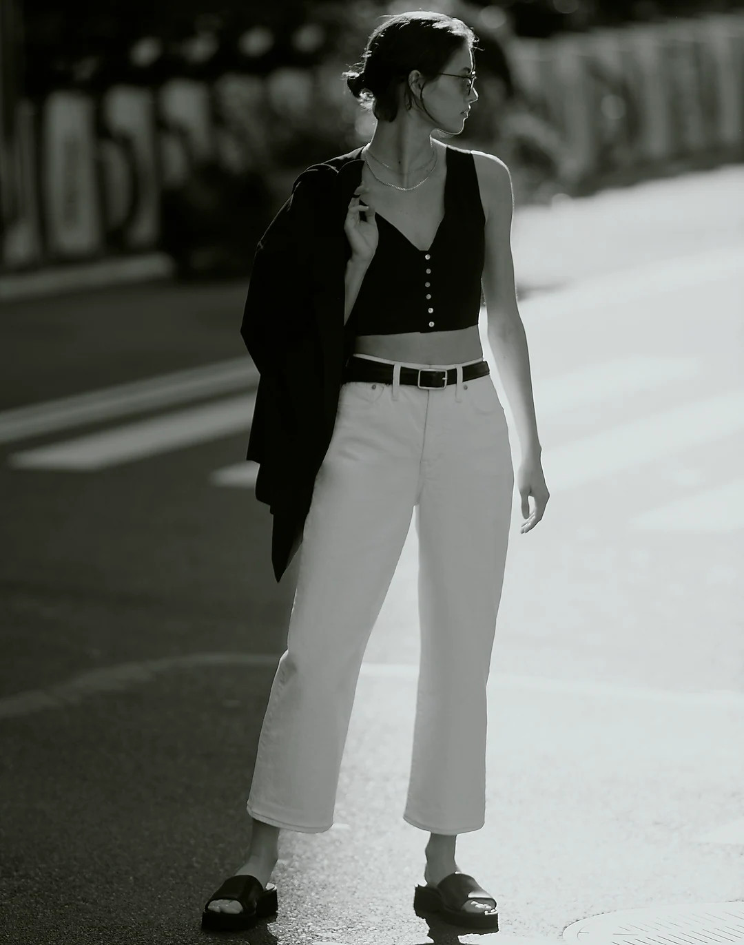 The Perfect Vintage Wide-Leg Crop Jean in Tile White | Madewell